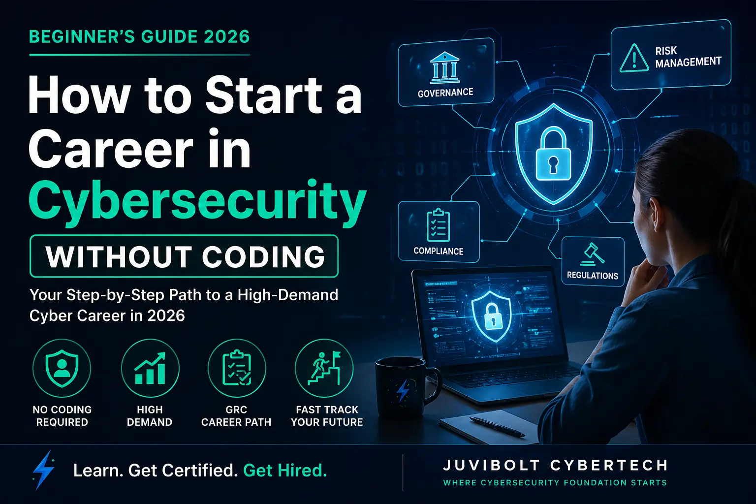 How to Start a Career in Cybersecurity Without Coding (Beginner’s Guide 2026)